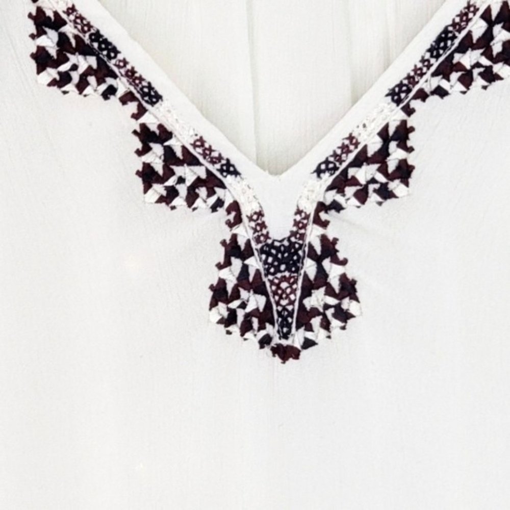 PAIGE Chessa Flowy Bohemian Embroidered Blouse XS - Picture 7 of 7